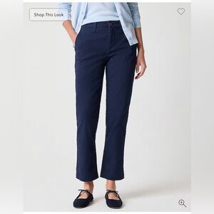 J. Crew High-Rise Girlfriend Chino in Dark Blue